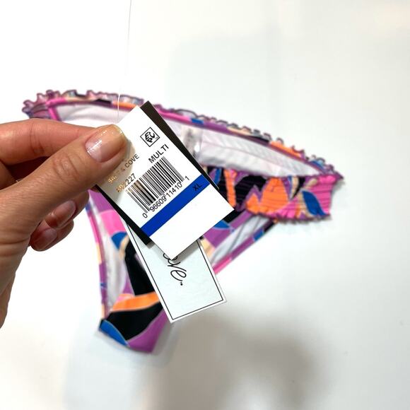 Salt+Cove smocked multicolor bikini swim bottom - Picture 4 of 7